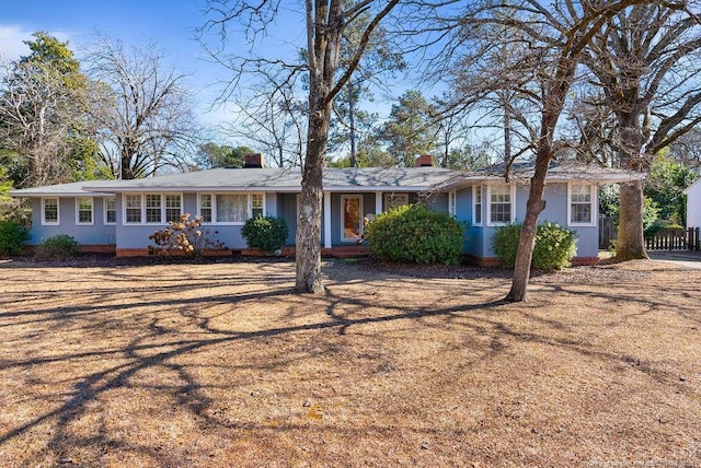 509 Vista Dr, Fayetteville, NC 28305 - single story home featuring a chimney and fence