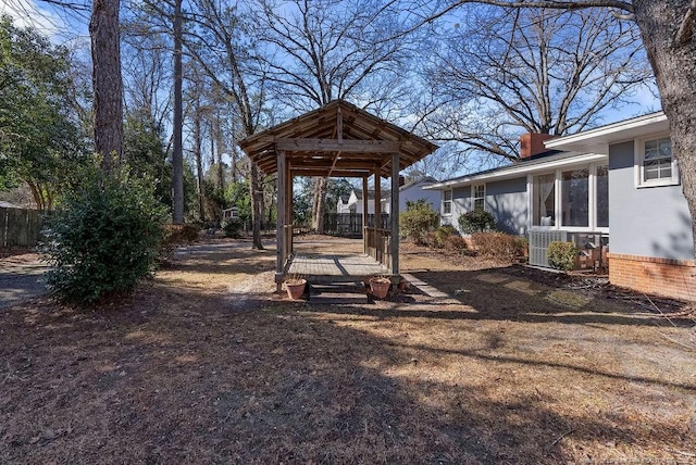 509 Vista Dr, Fayetteville, NC 28305 - view of yard with a gazebo