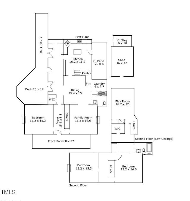 967 Bynum Rd, Pittsboro, NC 27312 - floor plan / room layout