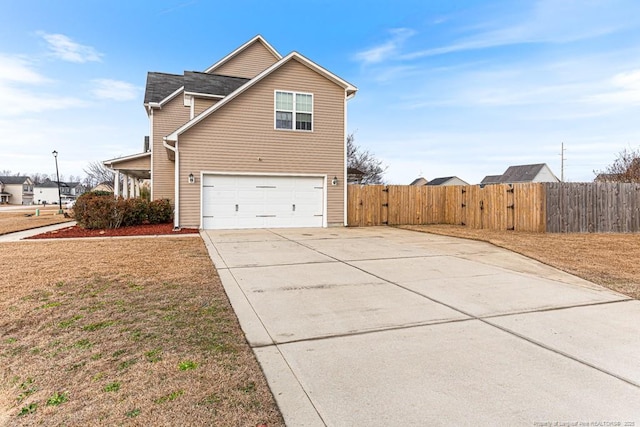 view of home's exterior featuring a garage