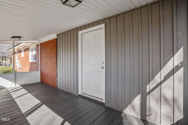 deck with covered porch