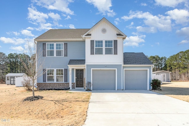 view of front of house featuring a garage