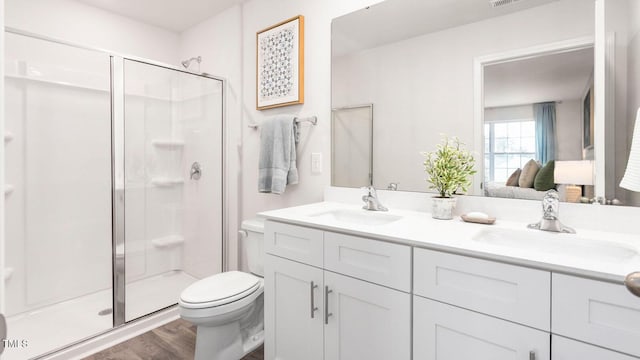 165 Holton St, Smithfield, NC 27577 - ensuite bathroom featuring double vanity, a sink, and a shower stall