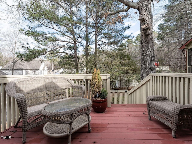 view of wooden deck