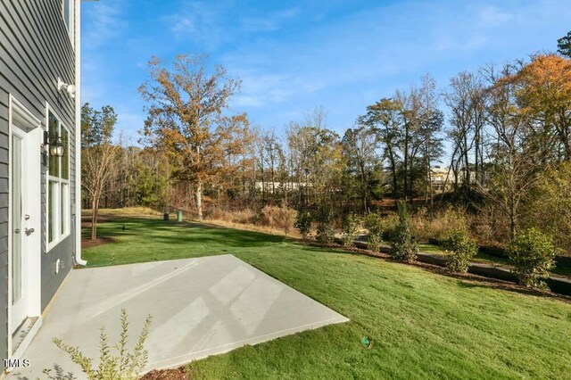view of yard with a patio area
