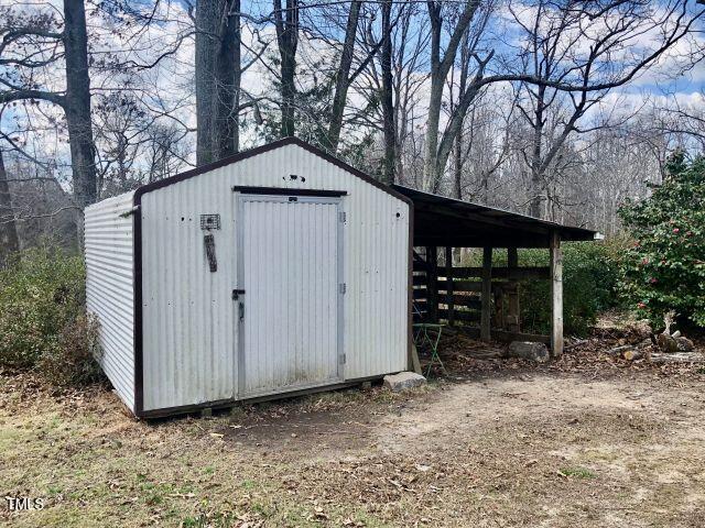 view of shed