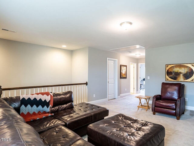 view of carpeted living room