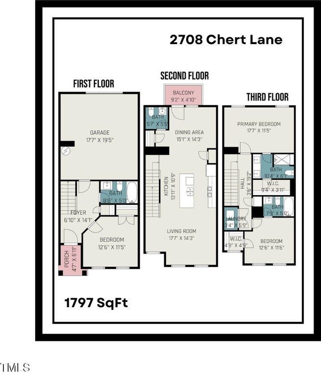 2708 Chert Ln, Raleigh, NC 27610 - view of home floor plan
