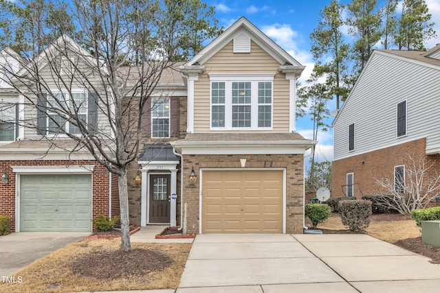 front of property featuring a garage