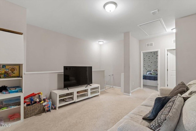 view of carpeted living room