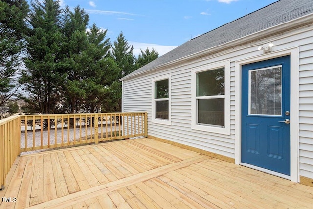 view of wooden deck