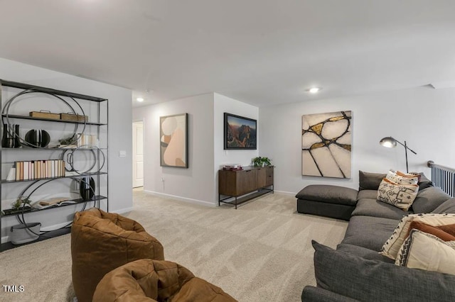 view of carpeted living room