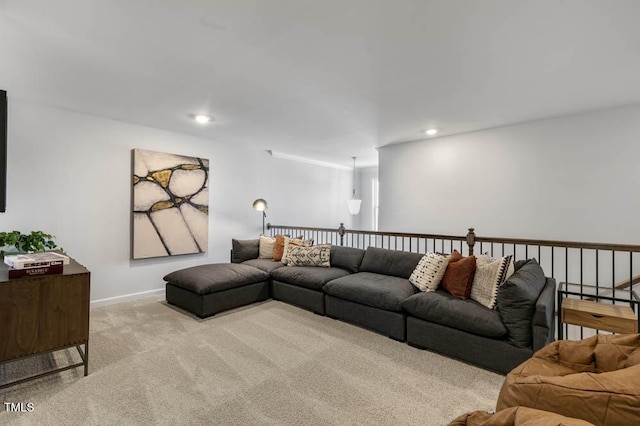 view of carpeted living room