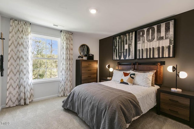 view of carpeted bedroom