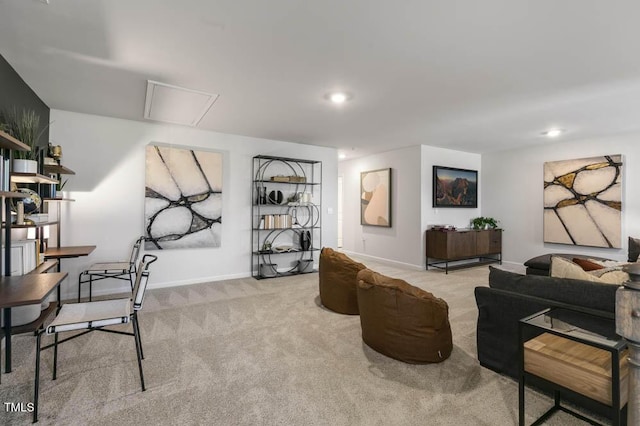 view of carpeted living room