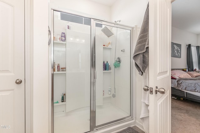 bathroom featuring walk in shower