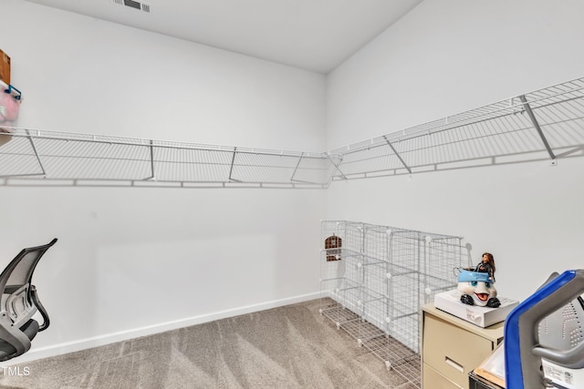 108 Bonnie Girl Ct, Lillington, NC 27546 - walk in closet featuring carpet flooring and visible vents