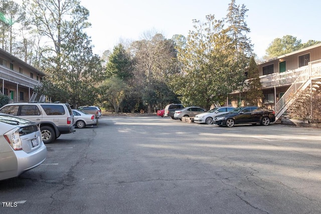 view of parking / parking lot