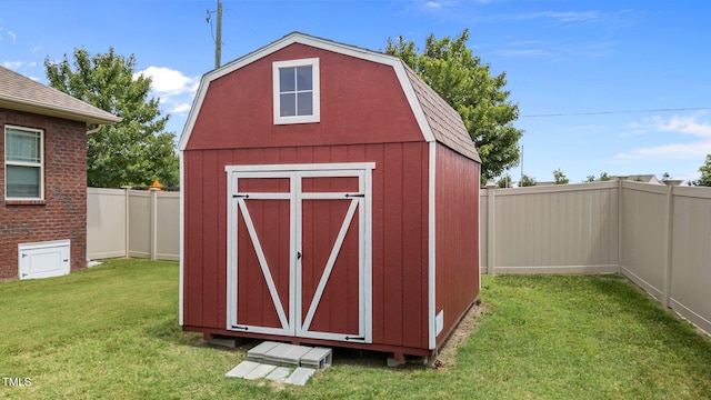 2001 Bunnfield Dr, Zebulon, NC 27597 - view of shed featuring a fenced backyard