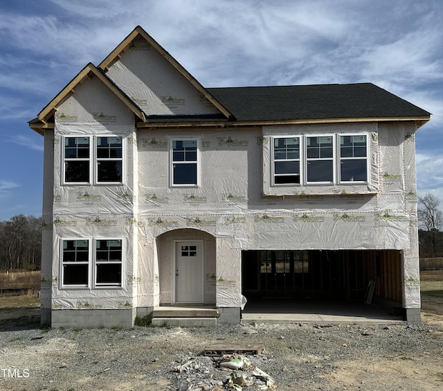 view of front facade with a garage