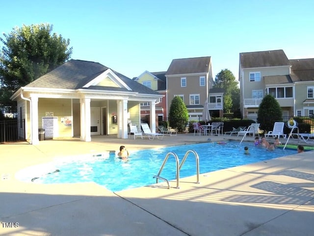 view of pool with a patio area