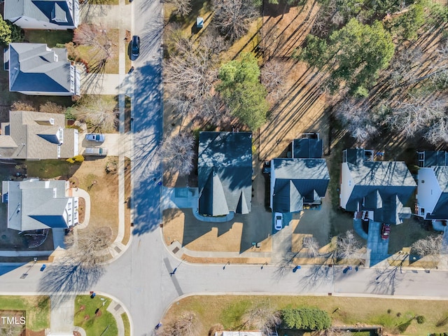 bird's eye view with a residential view