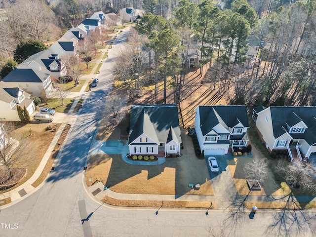 drone / aerial view featuring a residential view