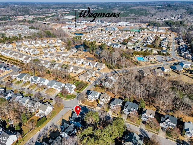 bird's eye view with a residential view