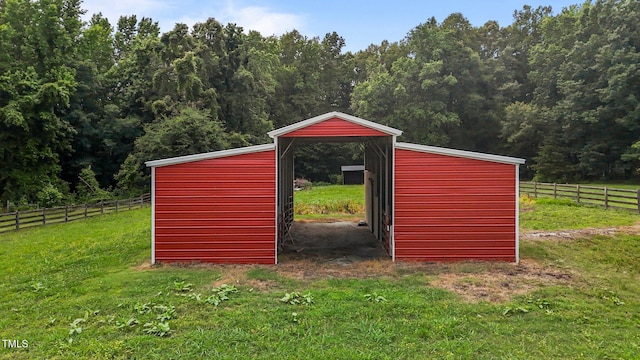 1167 John D Winstead Rd, Roxboro, NC 27574 - view of outdoor structure featuring a forest view