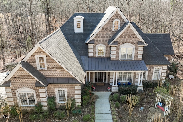 view of front of house with covered porch