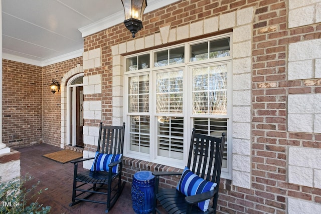 exterior space with covered porch