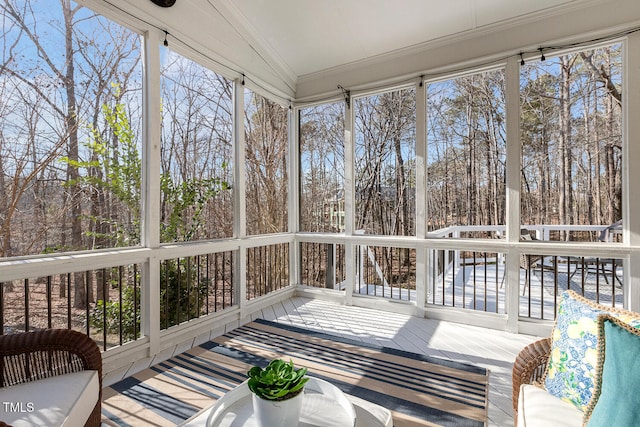 view of sunroom