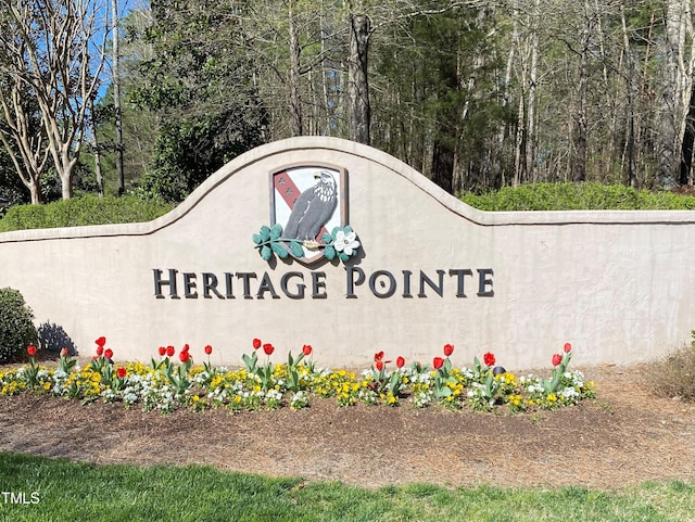 view of community sign