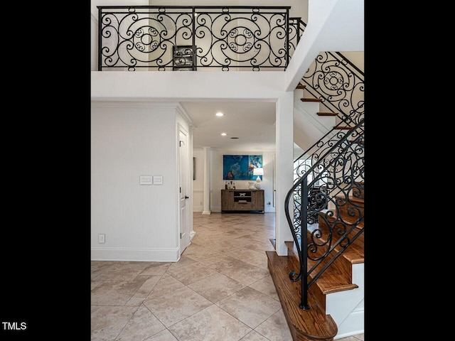 view of tiled foyer