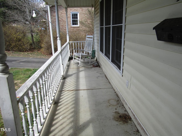 balcony with covered porch