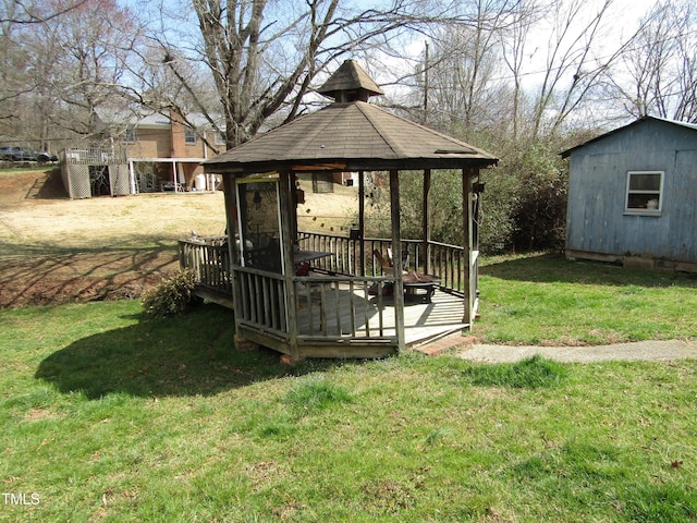 view of outbuilding featuring an outbuilding and a gazebo
