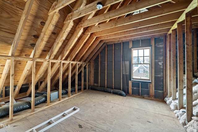 view of attic