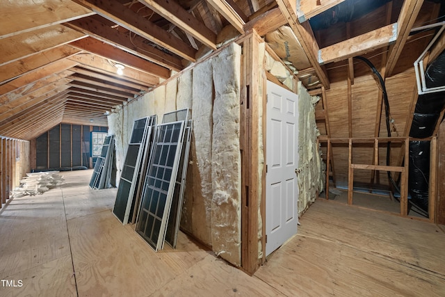 view of attic