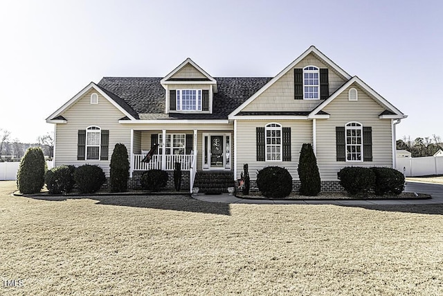 view of front of house with covered porch