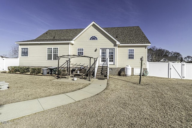 rear view of house featuring a patio area