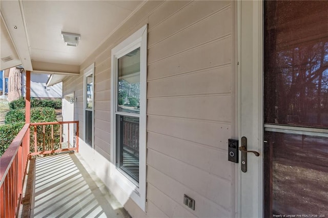 balcony with covered porch