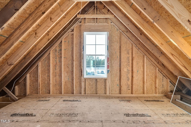 view of attic