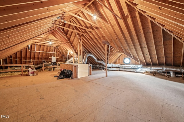 view of attic