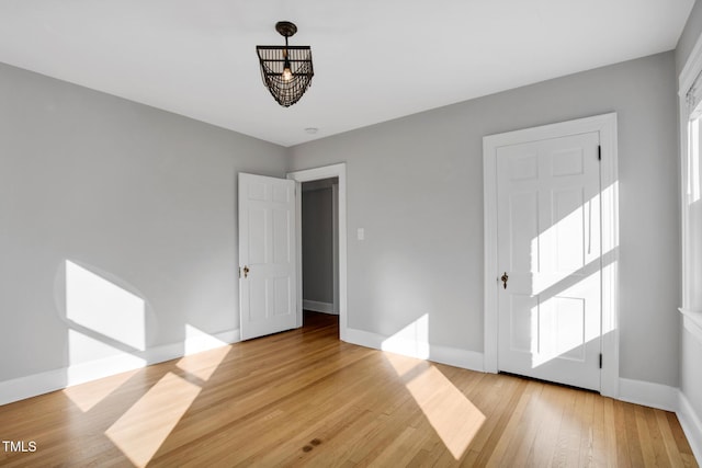 interior space with light hardwood / wood-style flooring