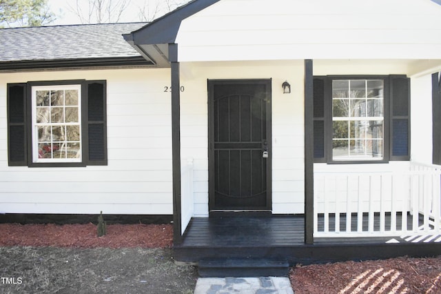 view of doorway to property