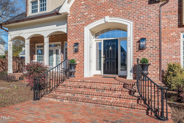 2035 Stuart Ct, Burlington, NC 27215 - property entrance featuring brick siding