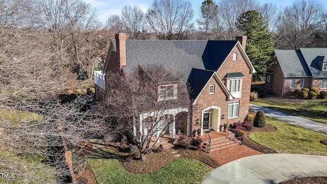 2035 Stuart Ct, Burlington, NC 27215 - view of front of property featuring a chimney and brick siding
