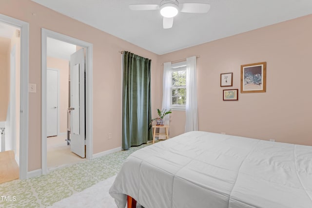 bedroom with ceiling fan