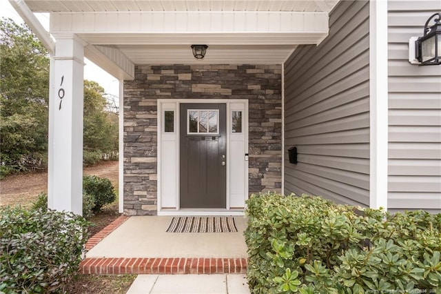 view of doorway to property