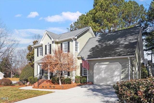 view of front of house featuring a garage